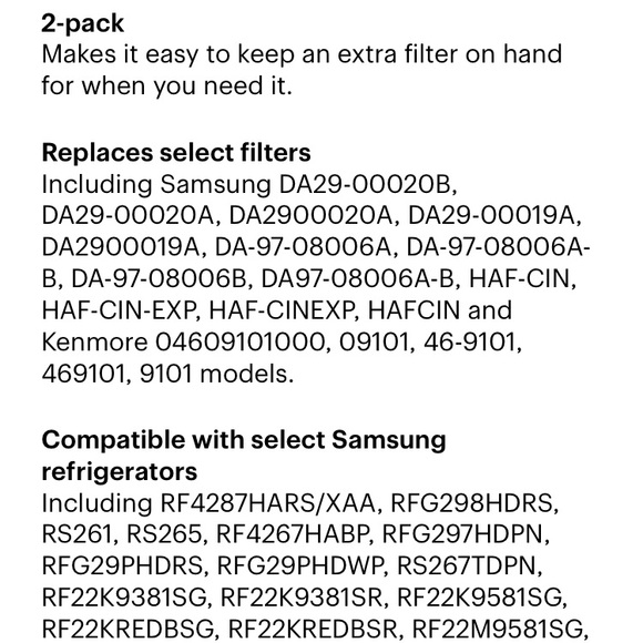 Replacement Refrigerator Water Filter for Samsung - Picture 6 of 8